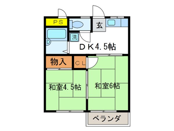 清水ハイツの物件間取画像